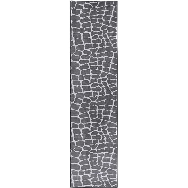 Animal Collection Custom Size Animal Print Area Rug for Living Room, Dining Room, Kitchen, Bedroom, Kids, Crocodile Light Grey - 2' x 22'