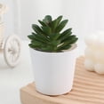 thumbnail image 6 of Eolstice Artificial Potted Plants, Fake Plastic Flowers with White Pots, Small Arrangement, Home Table Kitchen Bar Decor, Office Indoor Decoration, 6 of 6