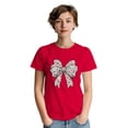 thumbnail image 2 of Women's Trendy Bow Graphic T-Shirt - Soft Cotton Casual Tee, Aesthetic Vintage-Inspired, 2 of 3