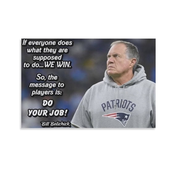 Bill Belichick Canvas Poster Poster Decorative Painting Canvas Wall Art Living Room Posters Bedroom Painting 24x36inch(60x90cm)