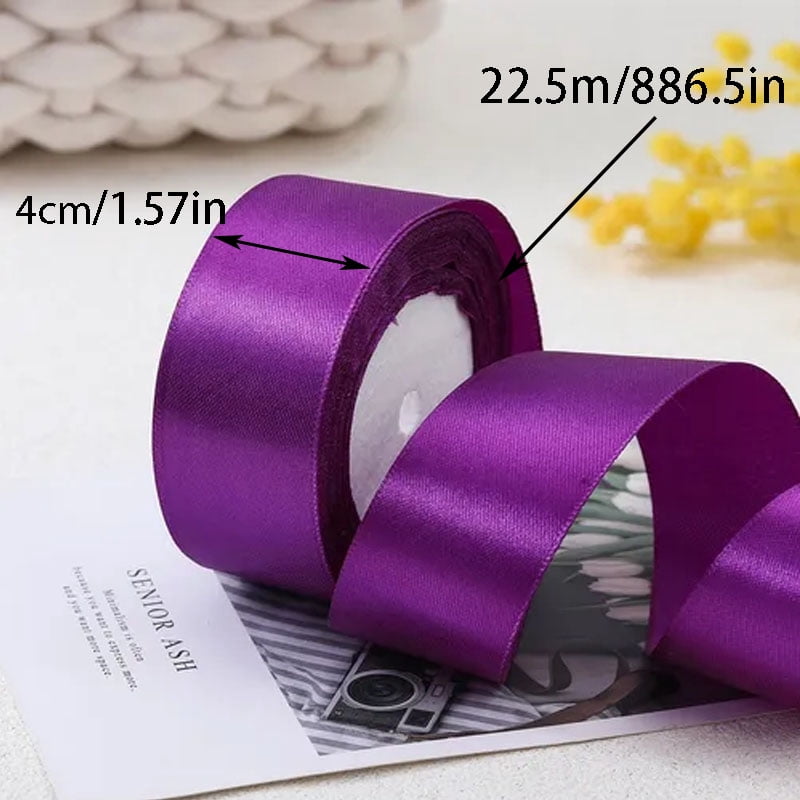 10 rolls of 4cm wide decorative ribbons for gift wrapping, parties, holiday, total 225m