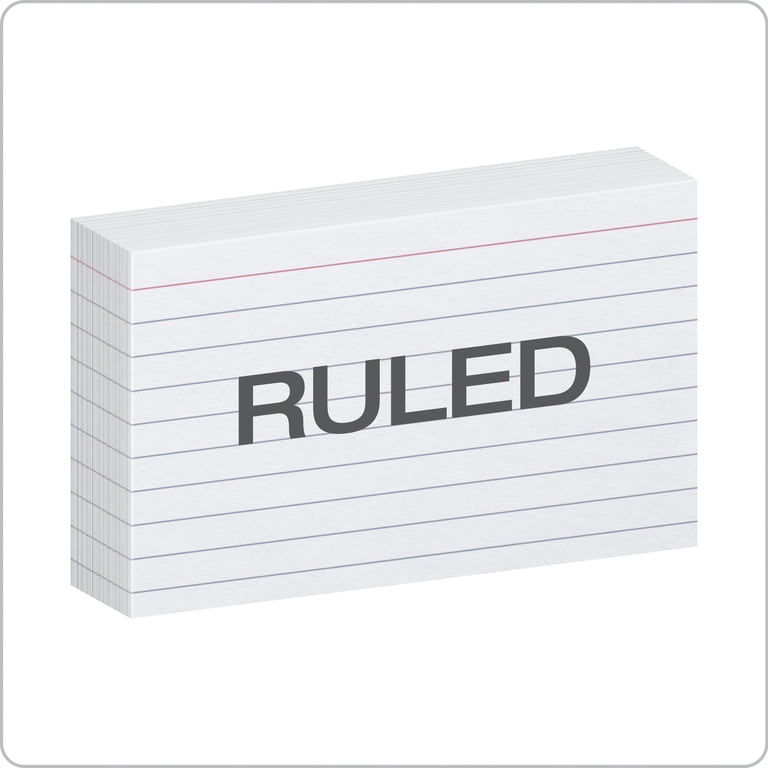 Oxford Ruled Index Cards, 3" x 5", White, 300 Count photo 2