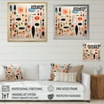 thumbnail image 4 of Designart "Pink Blue Mid Century curious Wonders II" Mid-century Floater Framed Canvas Wall Art, 4 of 7
