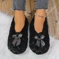 thumbnail image 3 of Slipper Socks for Women with Grippers Non Slip Fuzzy Socks Bowknot Fluffy Winter House Shoes, 3 of 7