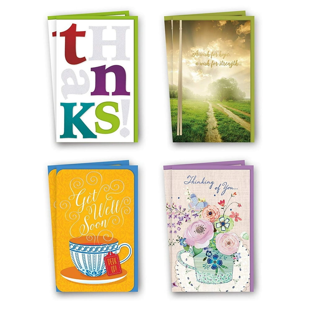 Assorted Thinking of You Cards Bulk Card Set of 8 Cards with Envelopes