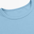 thumbnail image 5 of ITSAME Girls Short Sleeve Shirts Ribbed Knit Slim Fit Crewneck Tees Summer Basic Casual Tops Blue Size 9-10, 5 of 7