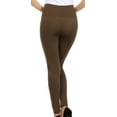 thumbnail image 2 of Sakkas Evelyn Textured High Waist Fleece Lined Leggings - Olive - One Size, 2 of 4