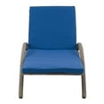thumbnail image 6 of CorLiving Patio Sun Lounger - Blended Gray with Blue Fabric Cushions, 6 of 10