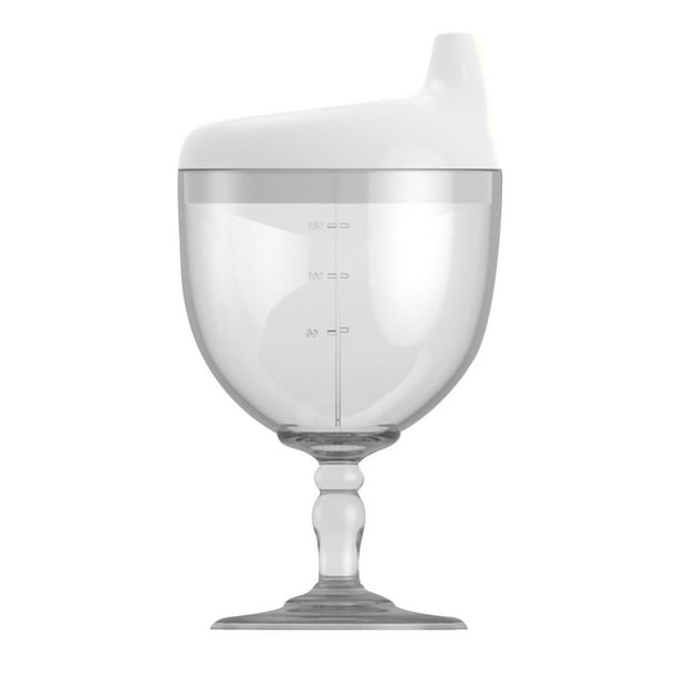 Vaso para Bebé con Boquilla, Copa de Vino, Copas para Bebé con Biberón, Copas de Plástico Altas a Prueba de Derrames
