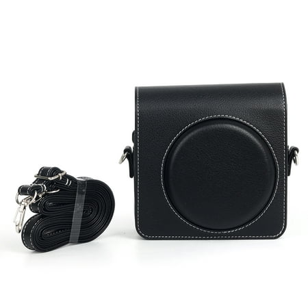 Image of Waroomhouse Shockproof Camera Bag Camera Bag Retro Faux Leather Camera Case Shockproof Waterproof Bag for Instax Sq40 with Adjustable Strap