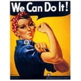 thumbnail image 2 of Vintage Apple Collection 19x24 White Modern Wood Framed Museum Art Print Titled - We Can Do It, 2 of 4