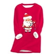 thumbnail image 2 of Moxiu Warm Fuzzy Sweater for Women Plus Size Sherpa Lined Fleece Pullover for Women Winter Thermal Raglan Sweatshirt Crewneck Christmas Printed Sweatshirts Loungewear Tunic Tops, 2 of 2