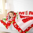 thumbnail image 4 of Manfei Polka Dots Letter M Full Size Comforter Sets 3-Piece for Girls, Kawaii Strawberry Bedding Comforter Set, Merry Christmas Bedding Sets, Lightweight Room Decor, 4 of 8