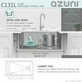 thumbnail image 4 of Azuni Undermount 30" Stainless Steel Single Bowl Workstation Kitchen Sink with 4 accs C131L, 4 of 14