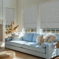 thumbnail image 4 of Keego Cordless Linen Roman Shades for Windows, Roman Window Shades, 100% Blackout Roman Blinds for Living Room, Dining Room, Bedroom (Reef Gray, 40"W x 48"H), 4 of 8