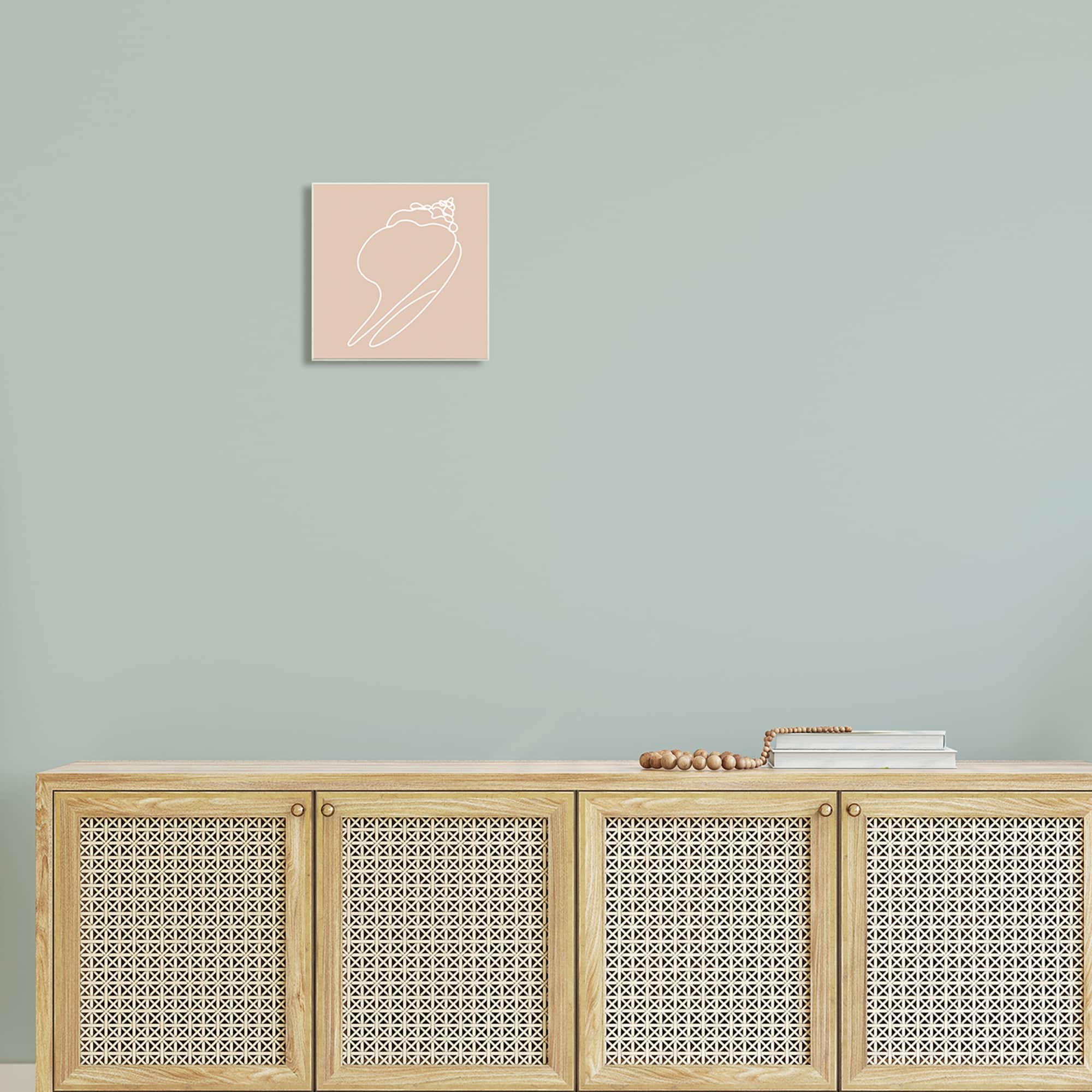Stupell Industries Sea Shell Beach Ocean Life Line Drawing Graphic Art Unframed Art Print Wall Art, Design by Daphne Polselli