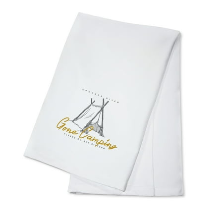 

St. Marys Georgia Crooked River Gone Camping Please Do Not Disturb Tent (100% Cotton Tea Towel Decorative Hand Towel Kitchen and Home)