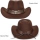 thumbnail image 5 of Sombrero vaquero infantil fieltro sombrero vaquero niños 4-8 años sombrero vaquero fiesta occidental, 5 of 8