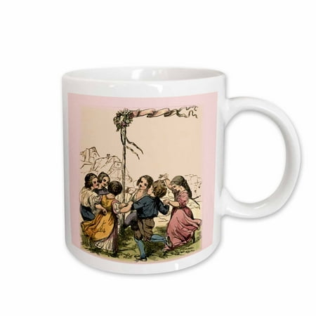 

3dRose Victorian Children Dance Around Maypole Ceramic Mug 11-ounce