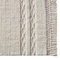 thumbnail image 3 of Alice Tapis de Bain en Coton Macramé à Rayures Ivoire 20” x 32”, 3 of 6