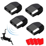4 Pack Deer Whistles for Cars, Vehicle Animal Warning Devices, Automotive Safety Alert Horns for SUVs and Trucks, Black