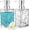 2 Pack Clear, variant on 2 Pack Clear Lavender Purple Rust Proof Soap Dispenser, Acrylic Plastic Hand Soap Lotion Dispenser with Pump for Bathroom&Kitchen 2 Pack Turquoise