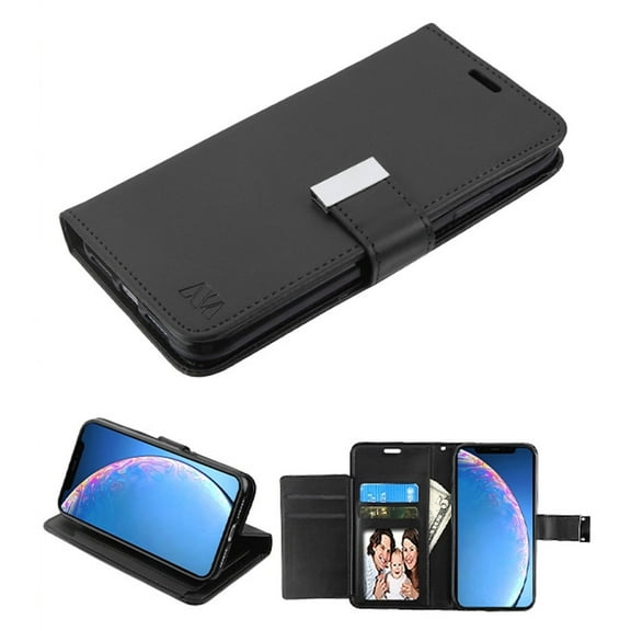 Xtra Series Essential Leather Wallet Stand Case for iPhone 11 - Black
