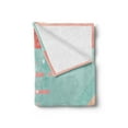 thumbnail image 2 of Graphic Beach Soft Flannel Fleece Throw Blanket, Abstract Underwater Cartoon Coral and Anchors, Cozy Plush for Indoor and Outdoor Use, 70" x 90", Coral Seafoam, by Ambesonne, 2 of 5