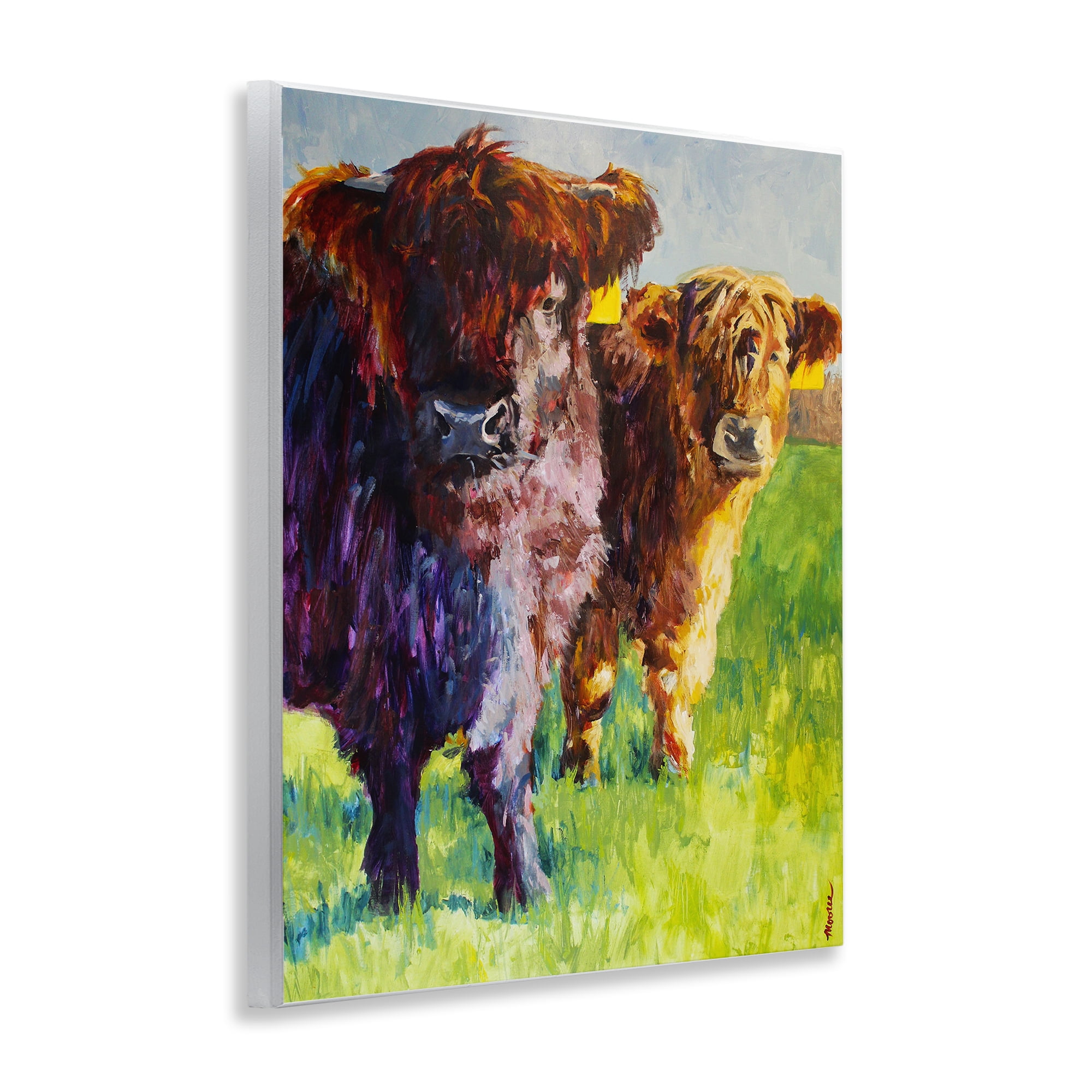 Stupell Industries Traditional Cattles Painting Animals Painting Unframed Art Print Wall Art, 11 x 14