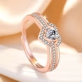 thumbnail image 4 of Anillos de plata para mujer Anillos de nudo Anillos de dedo abierto Anillos de corazón con circonita cúbica Anillos de hija de polilla Joyería Anillos ajustables para mujeres, 4 of 4