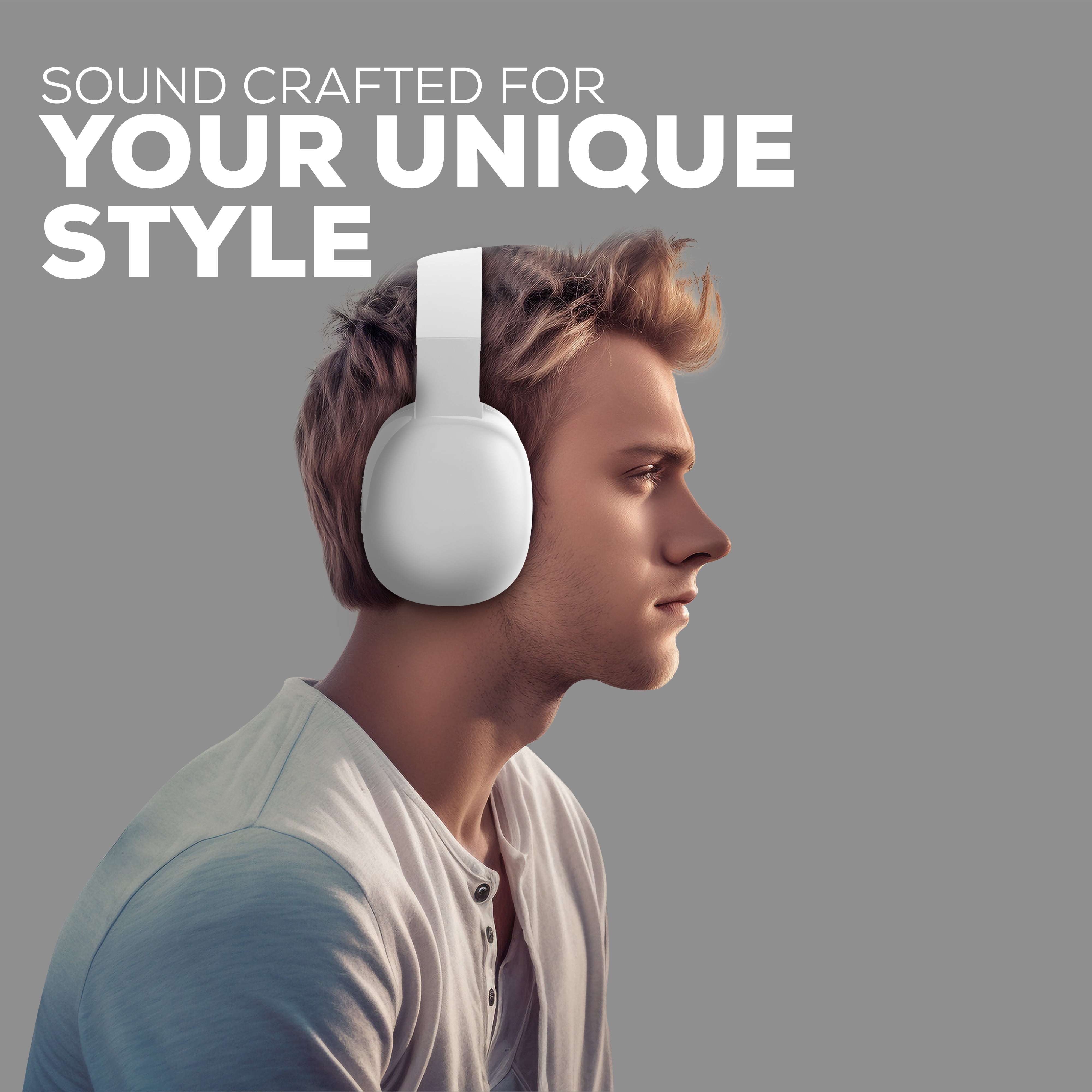 Gabba Goods Wireless Over Ear Bluetooth Headphones with Microphone - Wireless Headset -Noise Reduction - Bluetooth , Wired ,Built in Micro SD For Travel , Home, Work TV ,PC ,Gaming ,Cellphone (Silver)