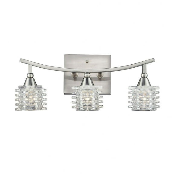 Elk Home 15-Inch Wide Matrix Vanity Light, Contemporary, Satin Nickel