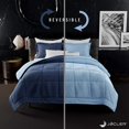 thumbnail image 6 of King 3-Piece Lightweight Reversible Comforter Set , 1800 Thread Count, All Season Down Alternative | Duvet Insert | 1 Reversible Comforter with 2 Reversible Shams (King, Navy/Light Blue), 6 of 6