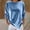 Sky Blue, variant on Purple Women'S Tops, Tees & Blouses 3/4 Sleeve Pull-on Refreshing Crew Neck Tops Retro Vintage Solid Modern T-Shirts Purple,S