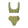 thumbnail image 5 of Daiia Vegetable Women's Bikini Set Two Piece Swimsuit High Waisted Bikini Adjustable Straps Bikini Perfect for Beach, Pool, and Summer Vacation-Small, 5 of 9