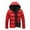 Red, variant on Munlar Brown Jacket Men- Fashion Casual Autumn And Winter Color Contrast Thick Hooded Cotton Yellow Raincoat Kids Christmas Winter Coat Clearance