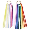 thumbnail image 1 of 2pcs Rainbow Ribbon Wooden Toys Creative Hand Kite Rainbow Color Hand Kite, 1 of 9