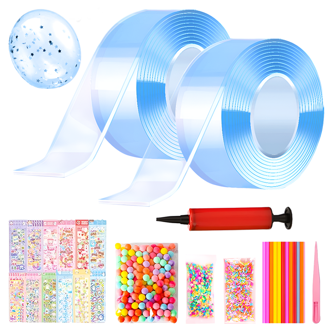 Nano Tape Bubbles Set, 3m Nano Cinta Adhesiva de Doble Cara, Magia, Kit de Juguete con Cinta de Burbujas, Kit de Manualidades DIY Autoadhesivo para Niñas y Niños