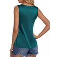 thumbnail image 3 of MOYIKO Tank Tops for Women Silk Satin V Neck Trendy Sleeveless Tops Dressy Casual Flowy Summer Shirts Loose Fit, 3 of 7
