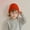 Orange, variant on Boys Girls Solid Color Knit Print Beanie Hat Warm Thermal Fall Winter Casual Everyday Stocking Cap for Kids(Orange,1-4 Years)