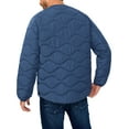 thumbnail image 3 of Little Donkey Andy Men's Quilted Jacket Lightweight Bomber Puffer Jacket Long Sleeve Padded Coat with 6 Pockets Black Blue L, 3 of 7
