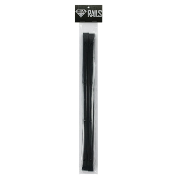 Black Skateboard Rails Old School Plastic with Mounting Screws by Black Diamond