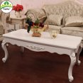 thumbnail image 2 of TieHo-mesa de centro rectangular de madera para sala de estar, muebles modernos para el hogar, apartamento pequeño, color blanco marfil, estilo europeo, 2 of 4