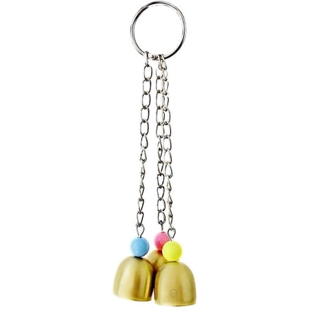 Parrot Toy with Bells, Playtime Essentials for Finches, Fun Enrichment for Lovebirds, Galvanized Steel Cage Bell Toy, Daily Activity Bell Chime, Hanging Cage Accessory Add-on Conure Habitat.
