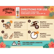 Hawaiian Tropic Silk Hydration Face Lotion Sunscreen SPF 30 1.7 oz (Pack of 2)