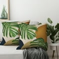 thumbnail image 5 of Tropical Green Leaves Pillow Covers 16x16 Set of 2 Palm Leaf Decorative Outdoor Throw Pillow Cases Spring Summer Modern Botanical Pillowcases Cushion Cover for Sofa Couch Bed Car Living Room, 5 of 6