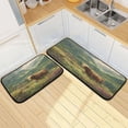 thumbnail image 7 of 2-Piece Kitchen Rugs Set Non-Slip Mats Carpet Floor for Kitchen, Bathroom (19.7"x27.6" & 19.7"x47.2") Cow in Green Rolling Hills, 7 of 7