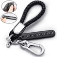 thumbnail image 3 of LLavero de cuero sintético con cuerda tejida para coche, colgante antipérdida para bolso, soporte para llavero, joyería de regalo, 1 piezas, 3 of 4