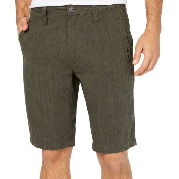 I.N.C Mens Flat-Front Stretch Casual Walking Shorts, Green, 31