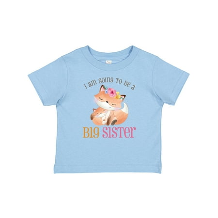 

Inktastic I Am Going to Be a Big Sister - Floral Fox Gift Baby Girl T-Shirt